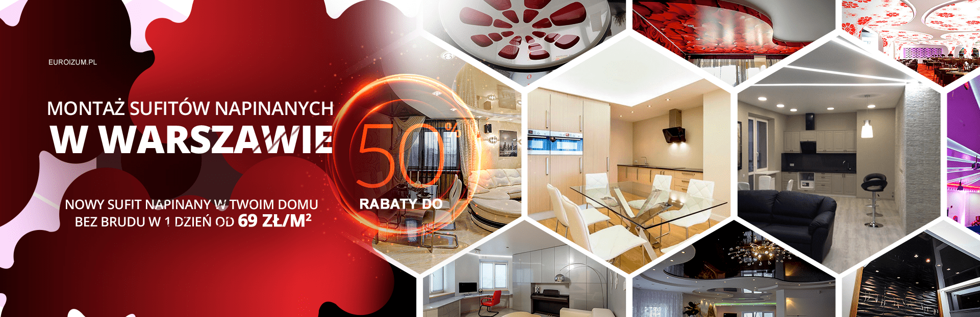 Sufity napinane Warszawa, Polska. Ceny i zdjęcia - IZUM Sufity napinane Warszawa, Polska. Ceny i zdjęcia - IZUM
